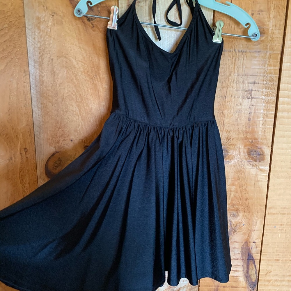American apparel black skater dress